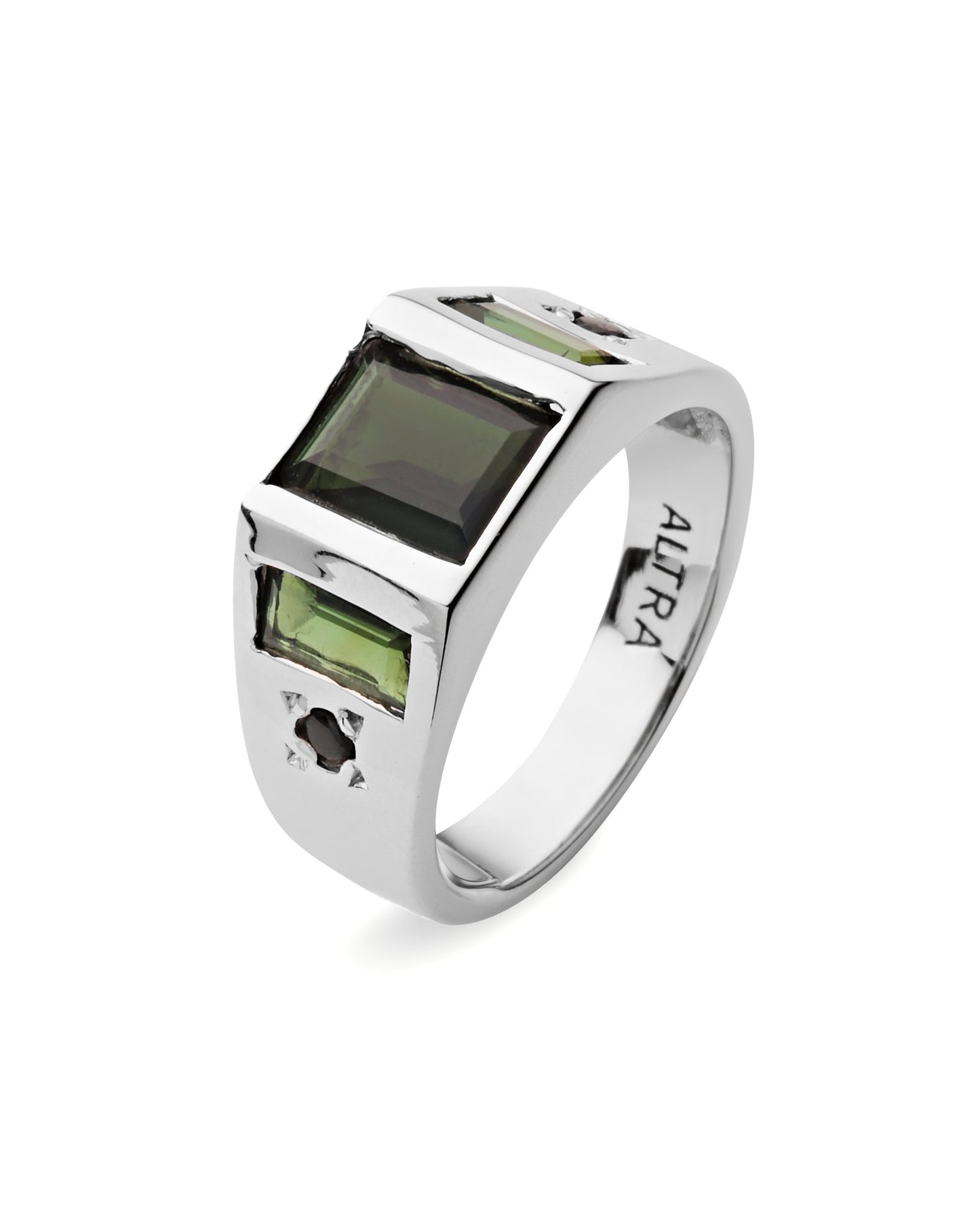 EOS Ring | Green Tourmaline & Black Spinel Silver - ALTRA Jewellery -
