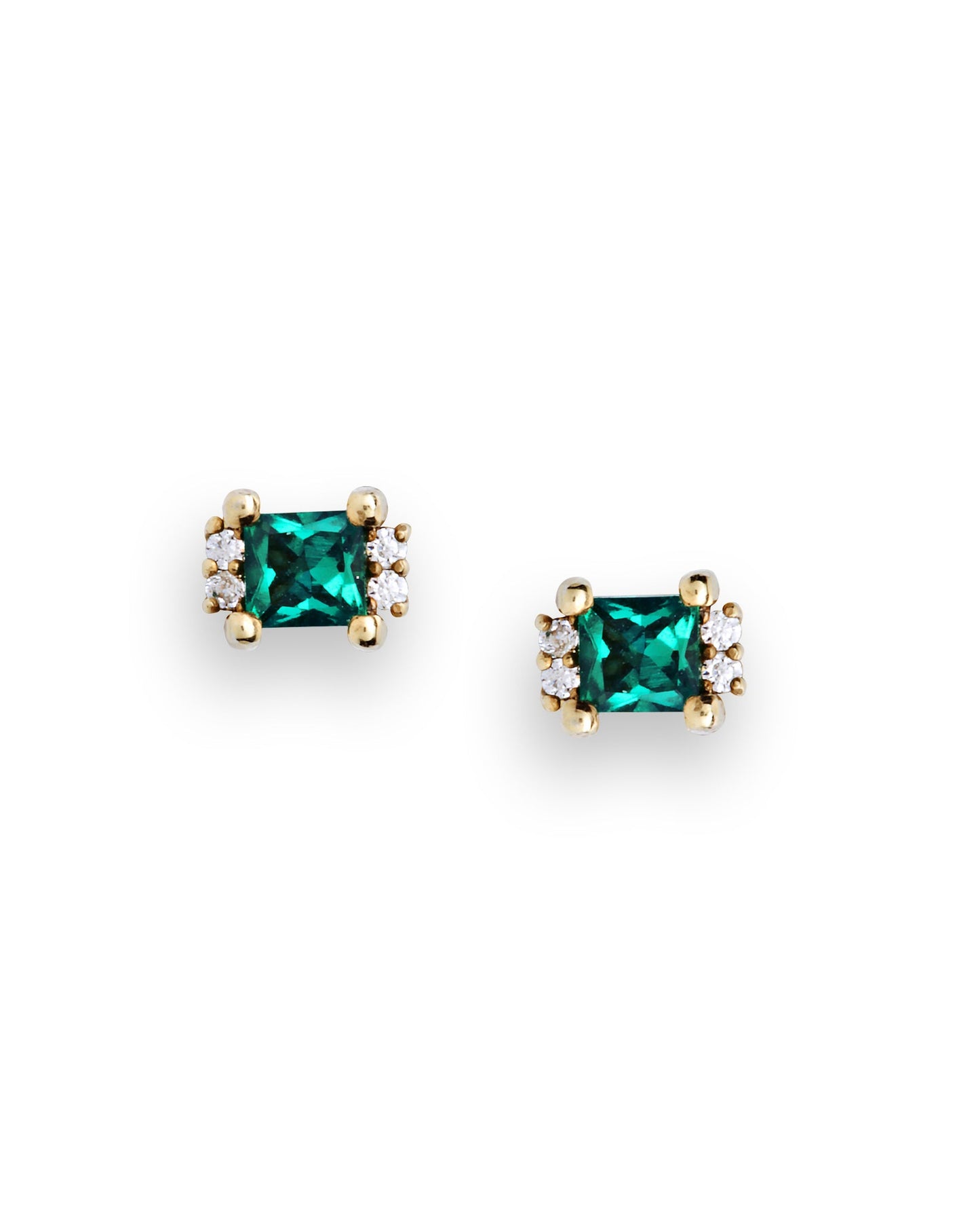 Northern Lights Stud | Emeralds & Diamonds 10k Gold - ALTRA Jewellery -