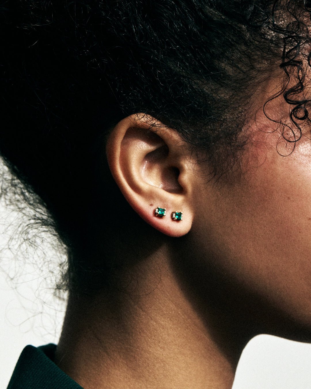 Northern Lights Stud | Emeralds & Diamonds 10k Gold - ALTRA Jewellery -
