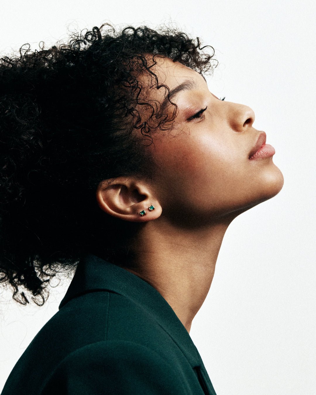 Northern Lights Stud | Emeralds & Diamonds 10k Gold - ALTRA Jewellery -