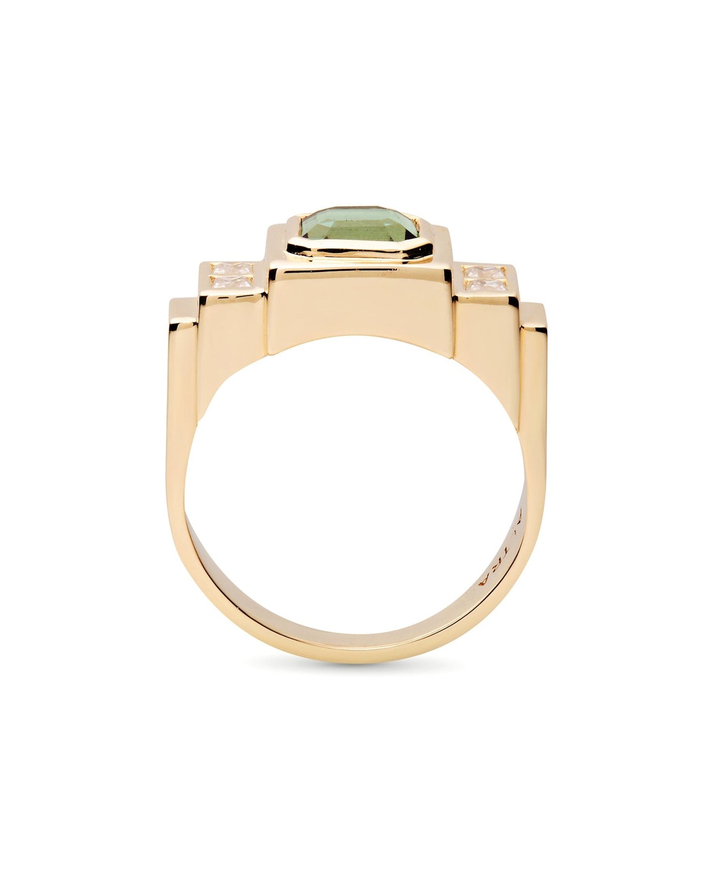 Temple Ring | Afghanistan Tourmaline 10k Gold - ALTRA Jewellery -