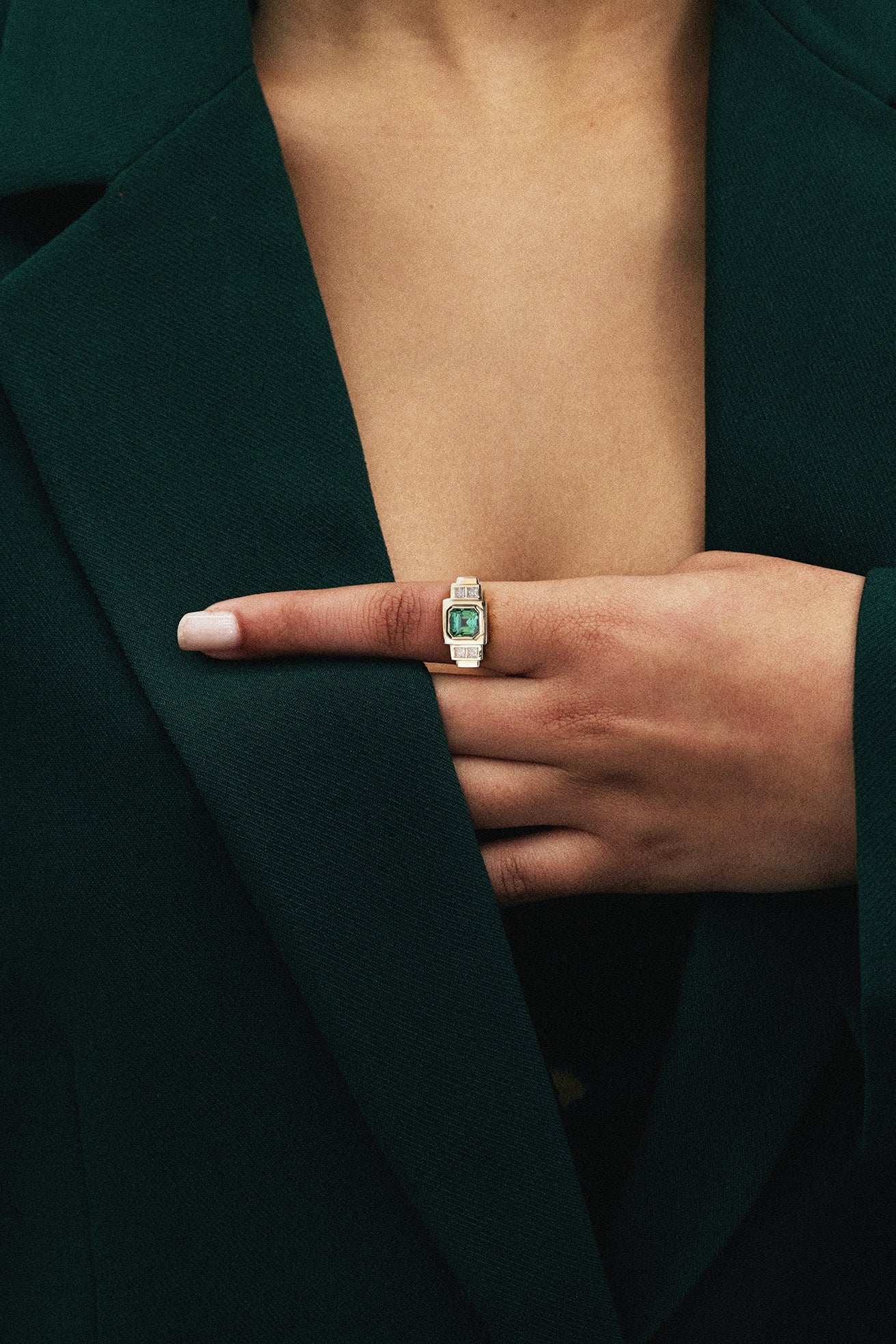 Temple Ring | Afghanistan Tourmaline 10k Gold - ALTRA Jewellery -