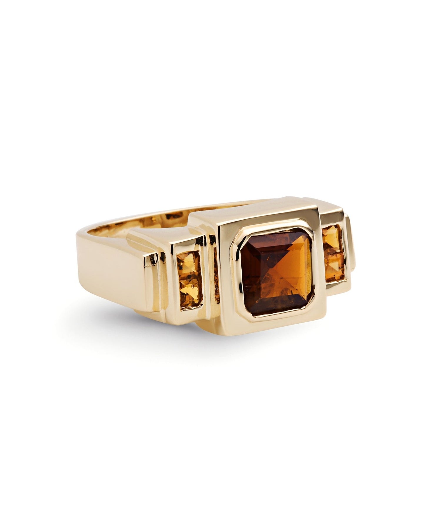 Temple Ring | Honey Tourmaline 10k Gold - ALTRA Jewellery -