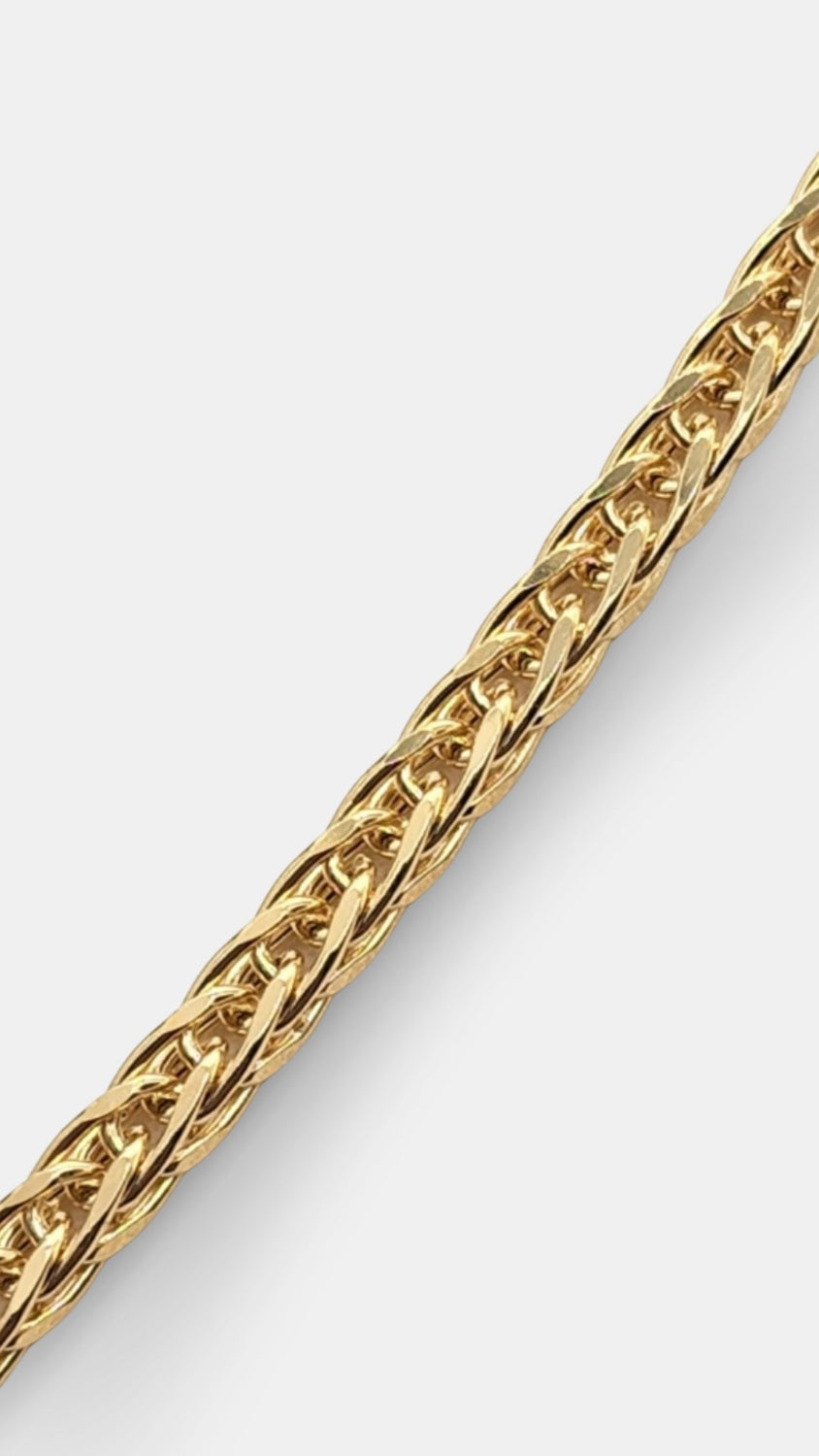 Italian Spiga Necklace | 9k Gold Chain - ALTRA Jewellery -
