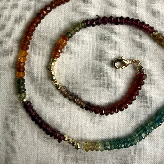 Terra Rossa Necklace I Raw Sapphires Gold Filled