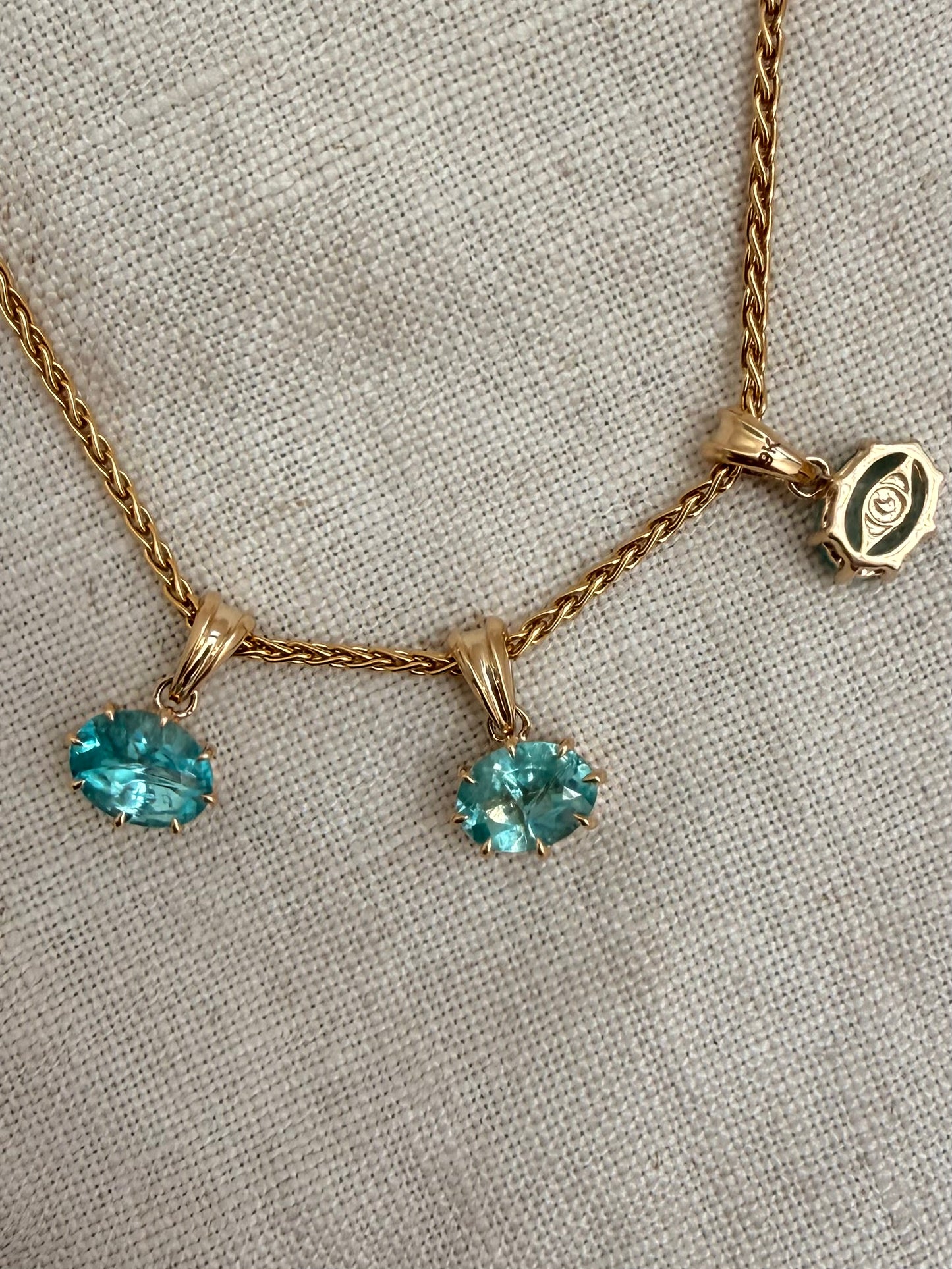 Ajna Charm I Paraiba Tourmaline I 9k Gold