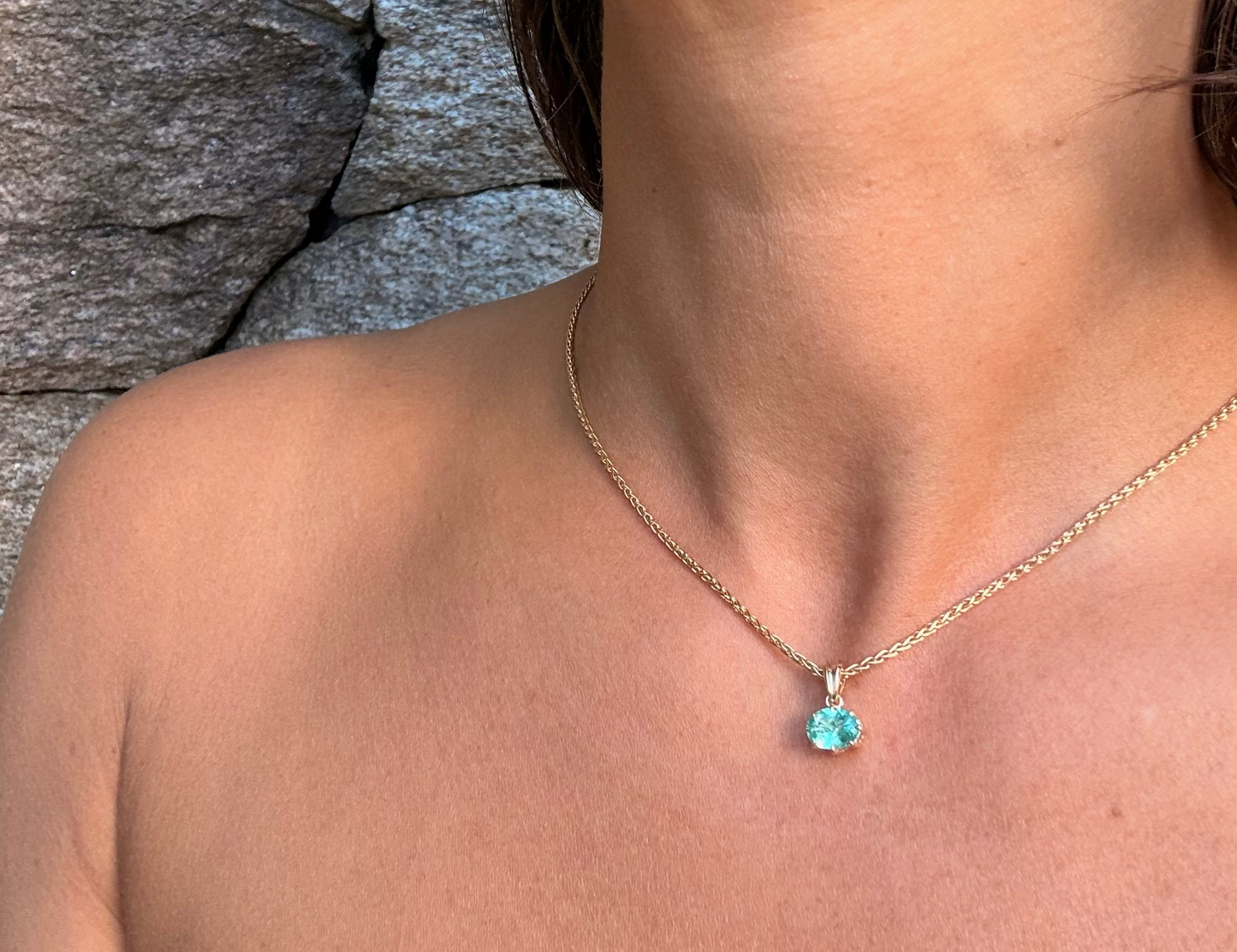 Ajna Charm I Paraiba Tourmaline I 9k Gold