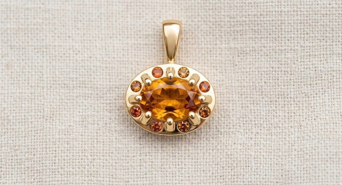 Soleil Charm I Citrine I 9k Gold - ALTRA Jewellery -