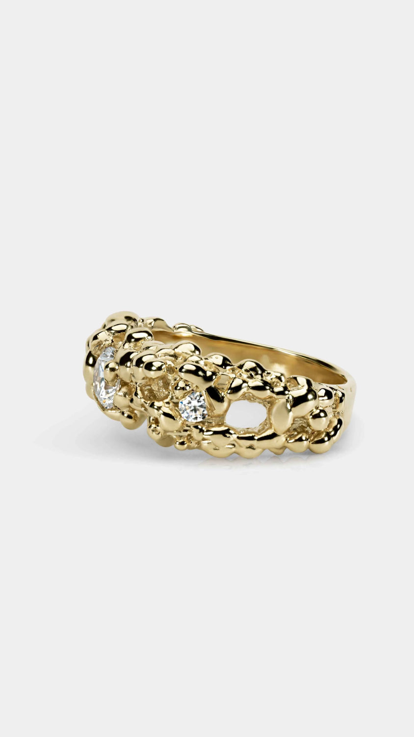 Coral | Lab Grown Diamond 9k Gold Ring - ALTRA Jewellery -
