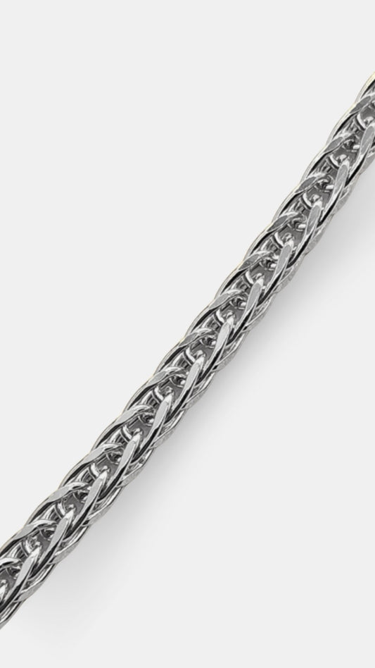 Italian Spiga Necklace | Sterling Silver Chain - ALTRA Jewellery -